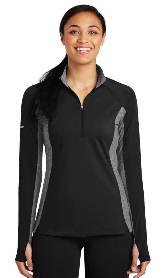Sport Tek Women's Custom Stretch Contrast 1/2-Zip Pullover