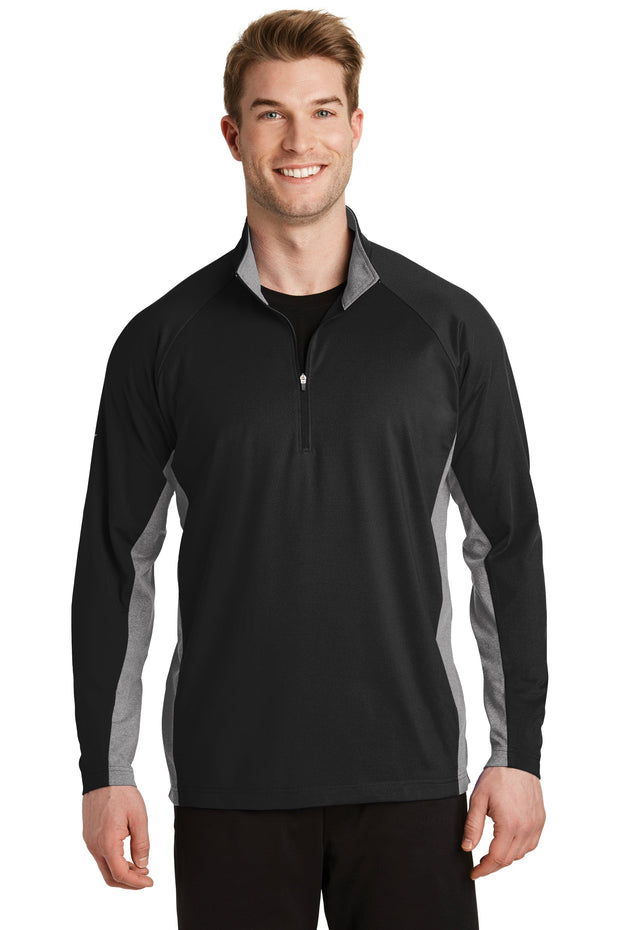 Sport Tek Men's Custom 1/2 Zip Stretch Contrast Pullover