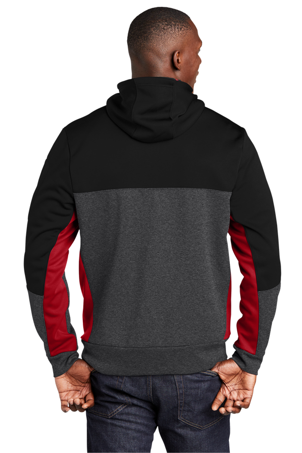 Sport Tek Fleece Colorblock Custom Men's Full Zip Hooded Jacket