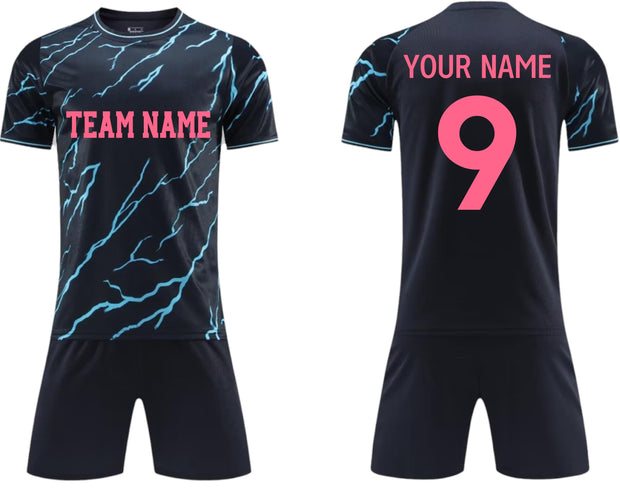 Custom Navy Soccer Team Uniform