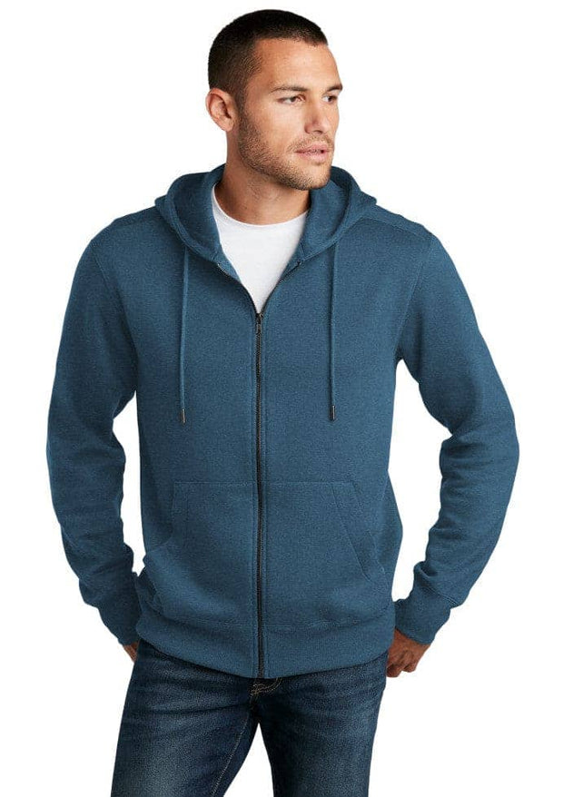 District Men's Custom Full Zip Fleece Hoodie