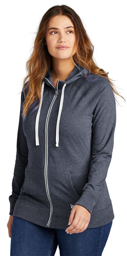 New Era Ladies Custom Sueded Cotton Blend Full-Zip Hoodie