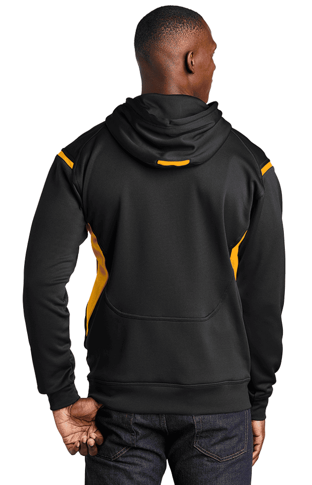 Sport Tek Men's Custom Tech Fleece Colorblock Hooded Sweatshirt