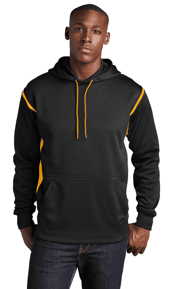 Sport Tek Men's Custom Tech Fleece Colorblock Hooded Sweatshirt