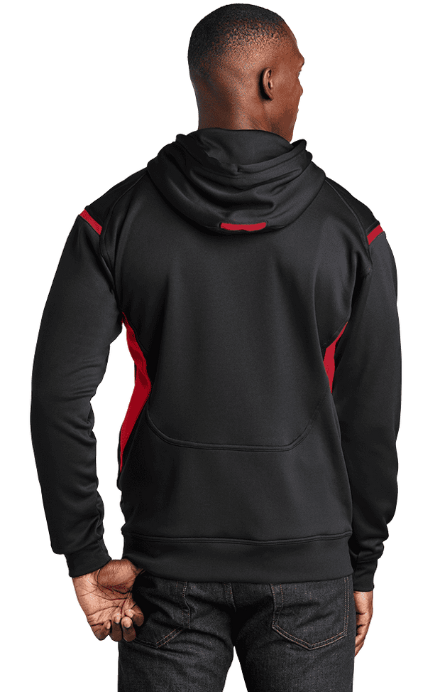 Sport Tek Men's Custom Tech Fleece Colorblock Hooded Sweatshirt
