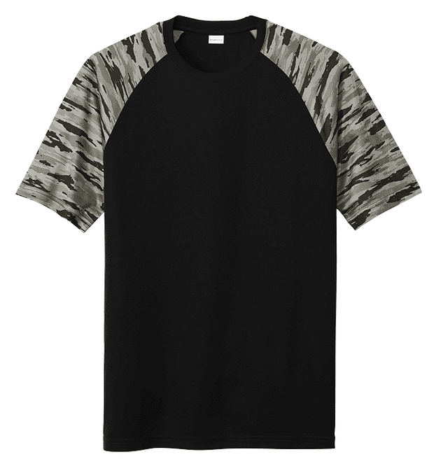 Sport Tek Men's Custom Drift Camo Colorblock Tee