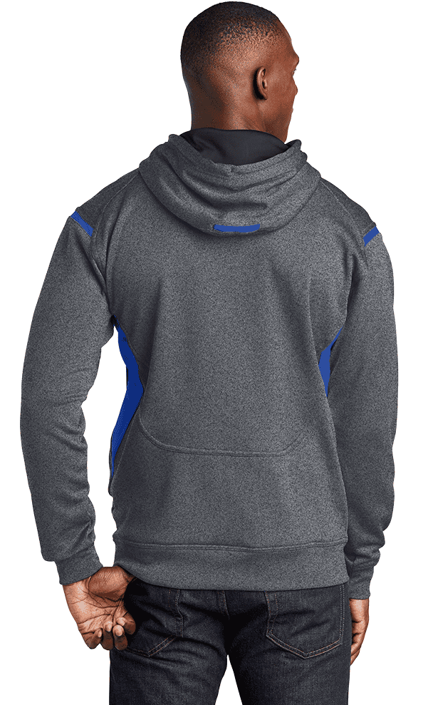 Sport Tek Men's Custom Tech Fleece Colorblock Hooded Sweatshirt