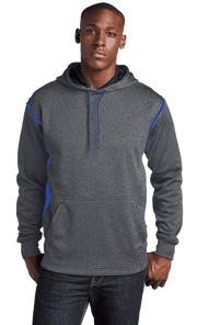 Sport Tek Men's Custom Tech Fleece Colorblock Hooded Sweatshirt