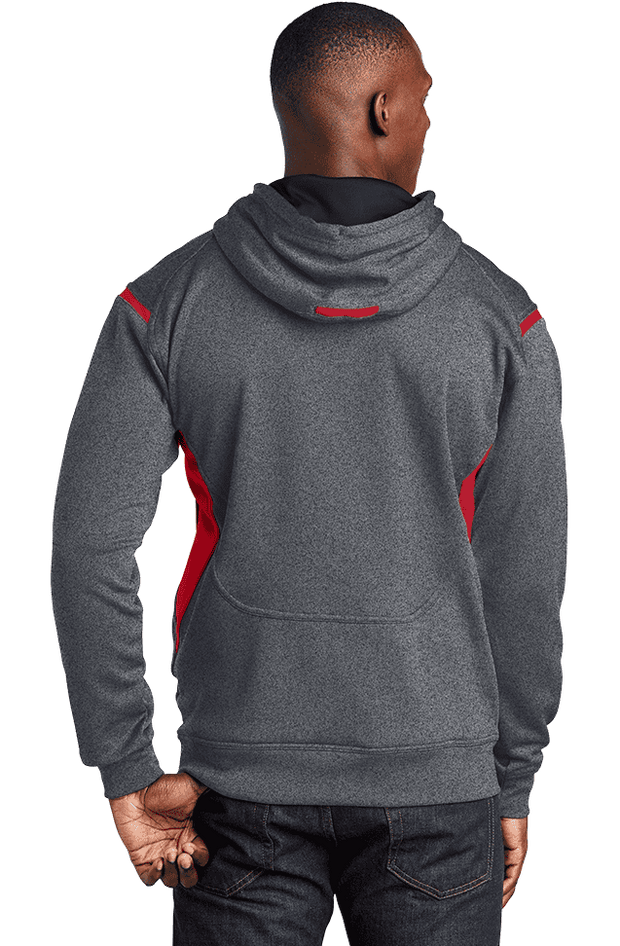 Sport Tek Men's Custom Tech Fleece Colorblock Hooded Sweatshirt