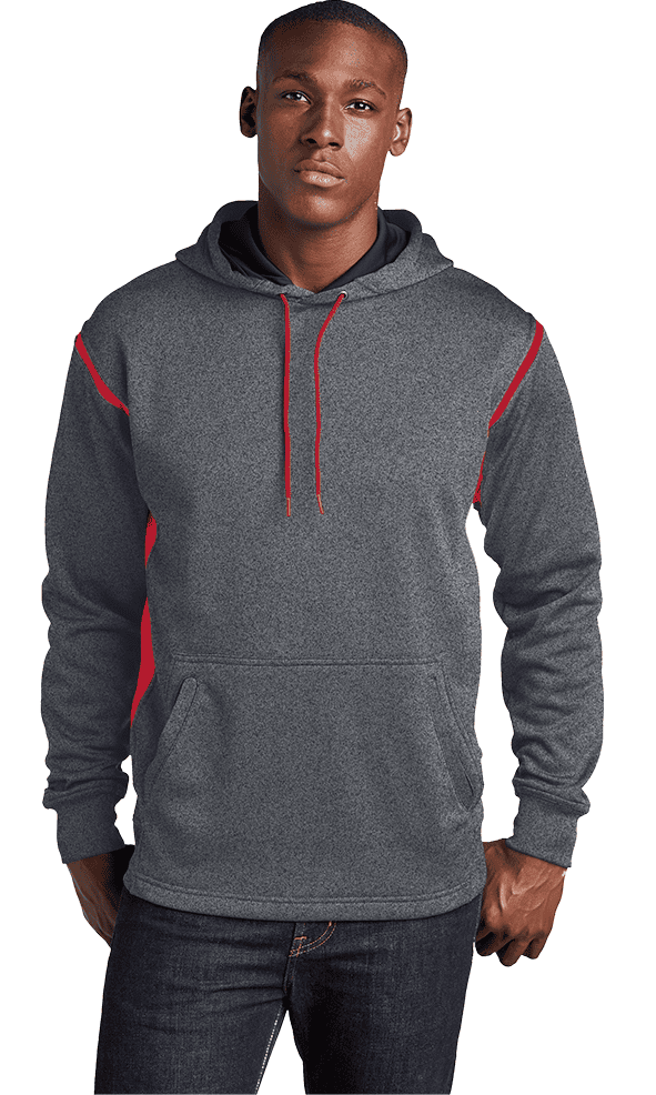 Sport Tek Men's Custom Tech Fleece Colorblock Hooded Sweatshirt