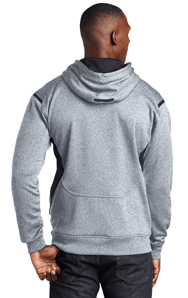 Sport Tek Men's Custom Tech Fleece Colorblock Hooded Sweatshirt