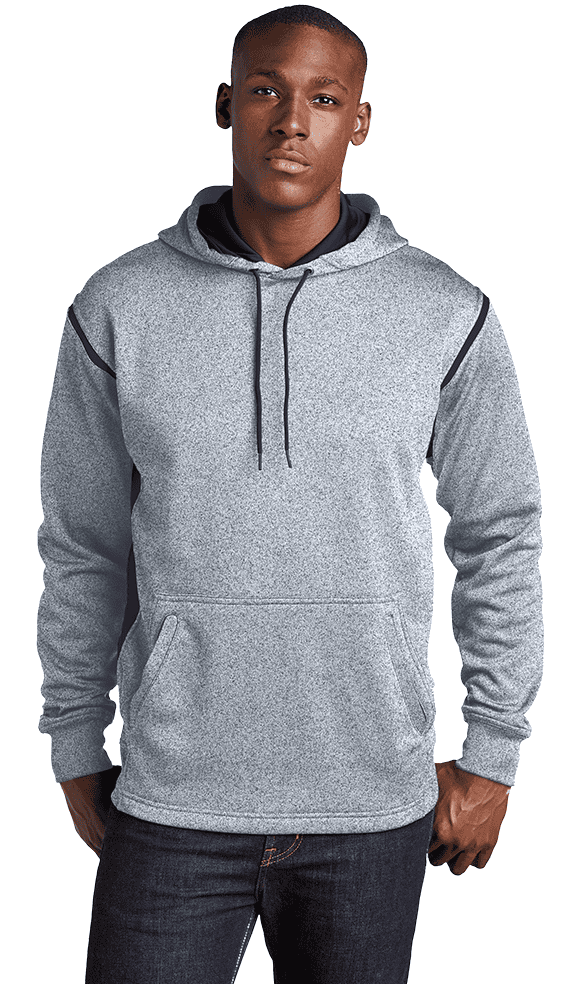 Sport Tek Men's Custom Tech Fleece Colorblock Hooded Sweatshirt