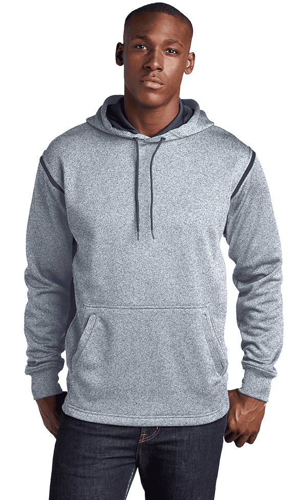 Sport Tek Men's Custom Tech Fleece Colorblock Hooded Sweatshirt