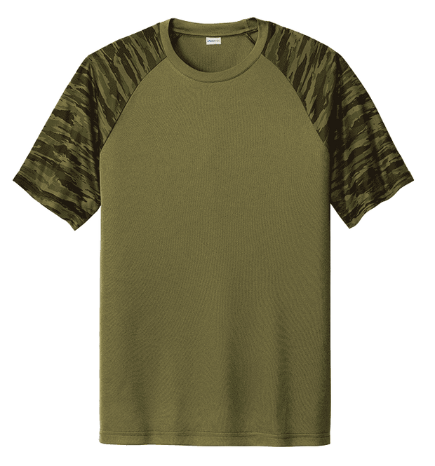 Sport Tek Men's Custom Drift Camo Colorblock Tee