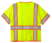 CornerStone Custom ANSI 107 Class 3 Surveyor Mesh Zippered Short Sleeve Vest