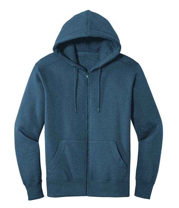 District Men's Custom Full Zip Fleece Hoodie